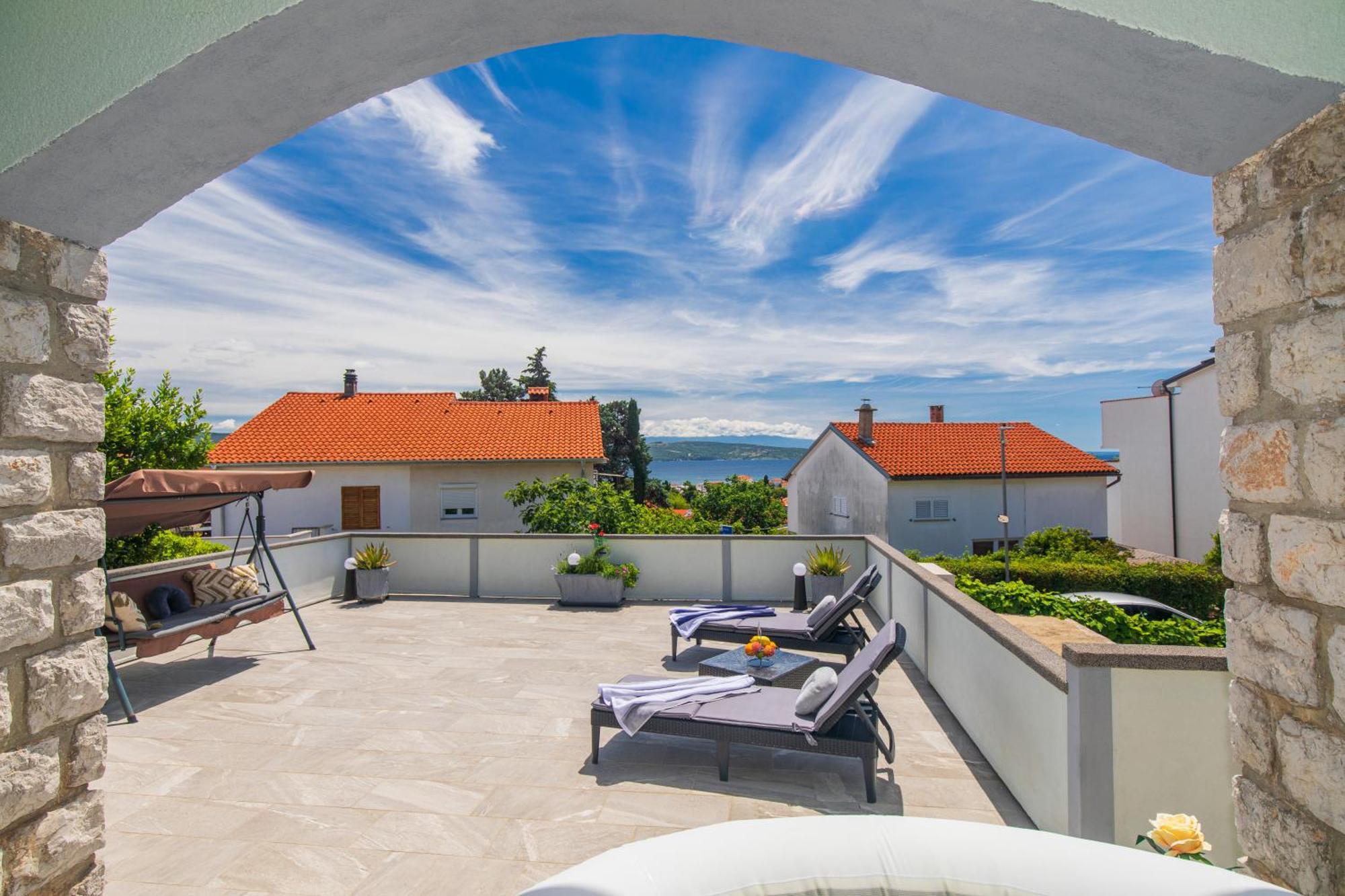 Apartment Tara With Seaview Veglia Exterior foto